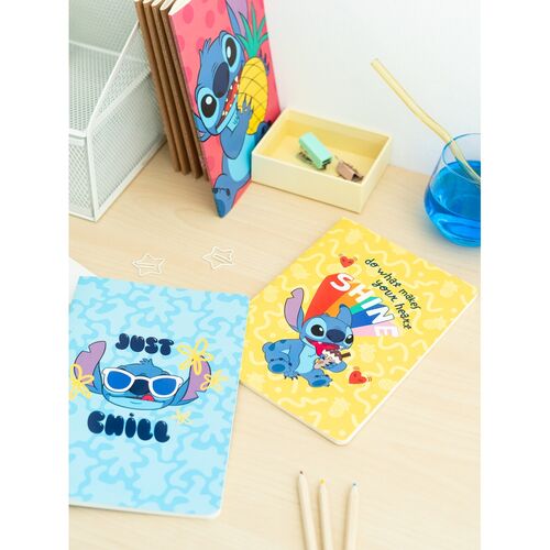 Erik Caderno Disney Stitch Tropical pack 3 A5 notebooks