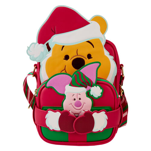 Mala de ombro Loungefly Disney Winnie the Pooh Santa Pooh shoulder bag