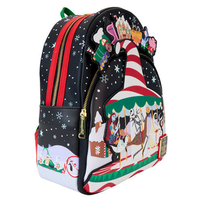 Mochila Loungefly Disney Nightmare Before Christmas Journey to Christmas Town backpack