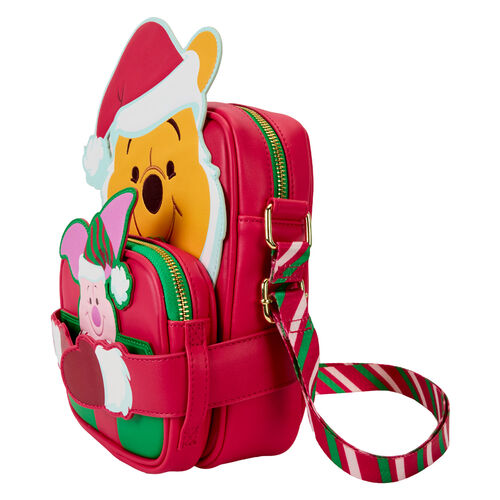 Mala de ombro Loungefly Disney Winnie the Pooh Santa Pooh shoulder bag