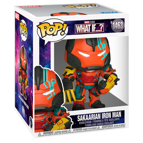 * PRÉ-RESERVA * Funko POP! Marvel Studios What If...? Saakarian Iron Man 6" #1463 (Super Sized POP!)