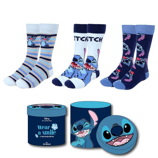 Cerdá Set of 3 Pairs of Stitch Disney Adult Socks