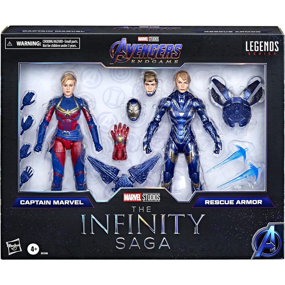 Hasbro Figura Marvel Avengers Endgame The Infinity Saga Captain Marvel & Rescue Armor pack 2 figures 15cm