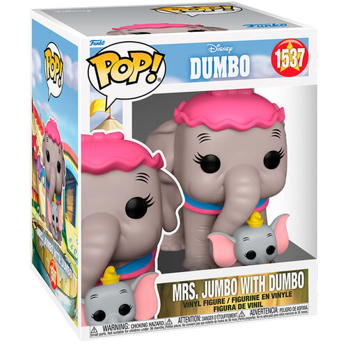 * PRÉ-RESERVA * Funko POP! Disney Dumbo Mrs. Jumbo with Dumbo 6" #1537 (Super Sized POP!)