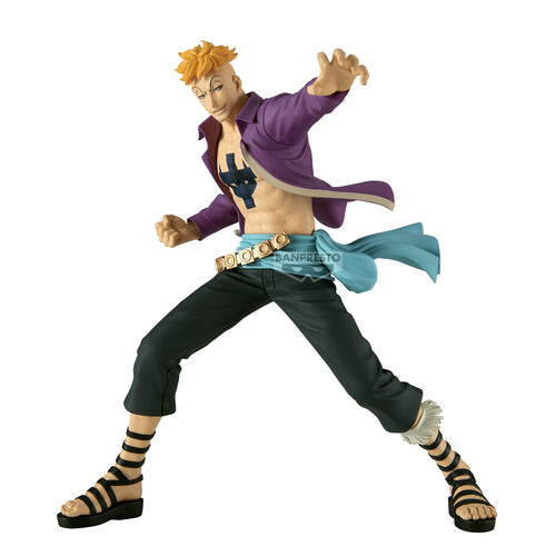 Figura Banpresto One Piece Marco El Fenix Battle Record de 14 cm