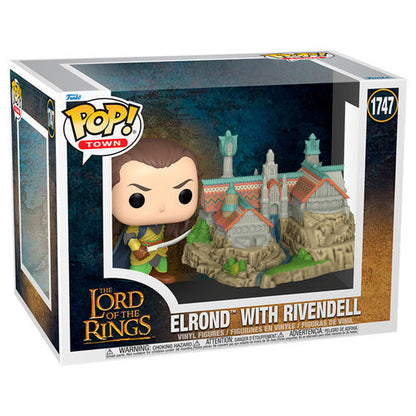 * PRÉ-RESERVA * Funko Pop! Town Movies The Lord of the Rings Elrond with Rivendell #1747