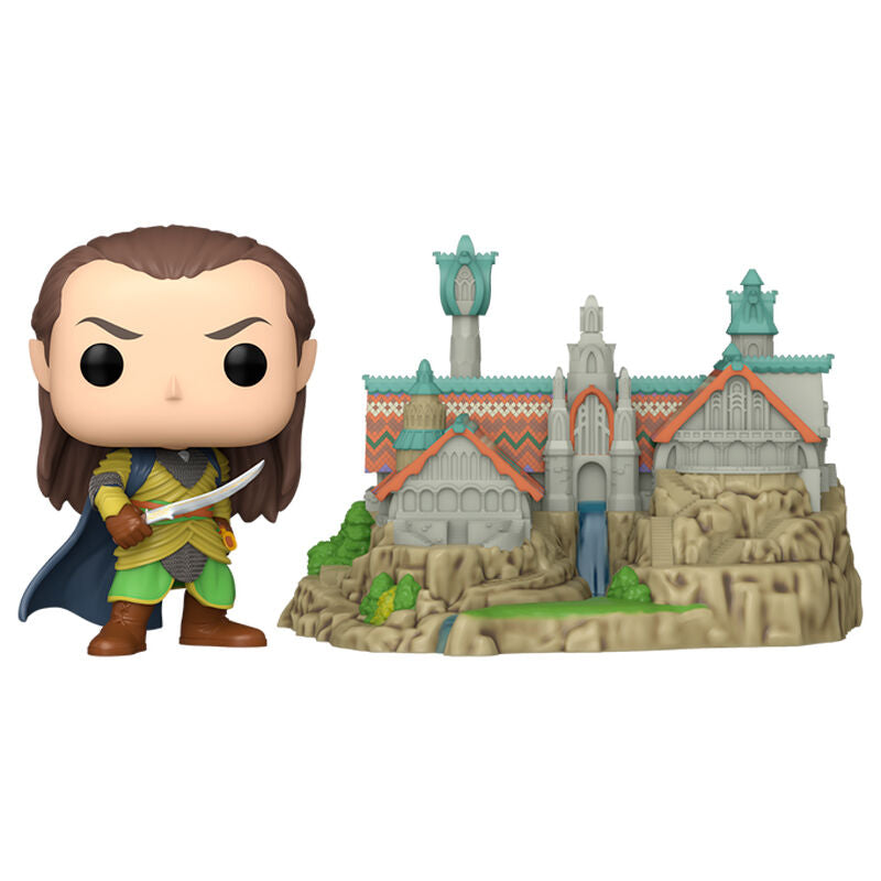 * PRÉ-RESERVA * Funko Pop! Town Movies The Lord of the Rings Elrond with Rivendell #1747