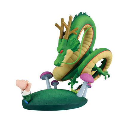 Figura Banpresto Dragon Ball Dragon History II Oolong y Shenron Ichibansho de 14 cm