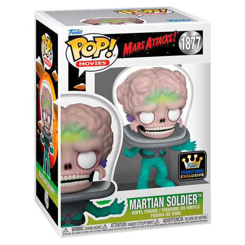 * RESERVA * Funko POP! Movies ¡Marte ataca! Soldado marciano n.° 1877, serie especial exclusiva