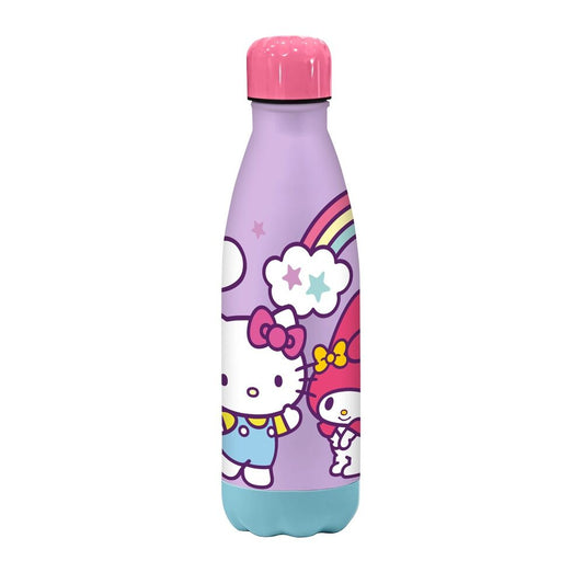 Botella de acero inoxidable de Hello Kitty y sus amigos (700 ml) con licencia para niños