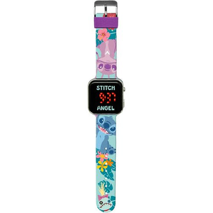 Reloj LED Disney Stitch con licencia para niños