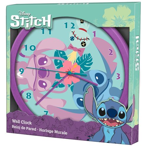 Reloj de pared Disney Stitch con licencia para niños