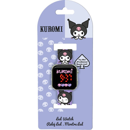 Reloj LED Kuromi de Hello Kitty con licencia para niños