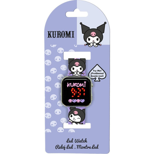 Reloj LED Kuromi de Hello Kitty con licencia para niños
