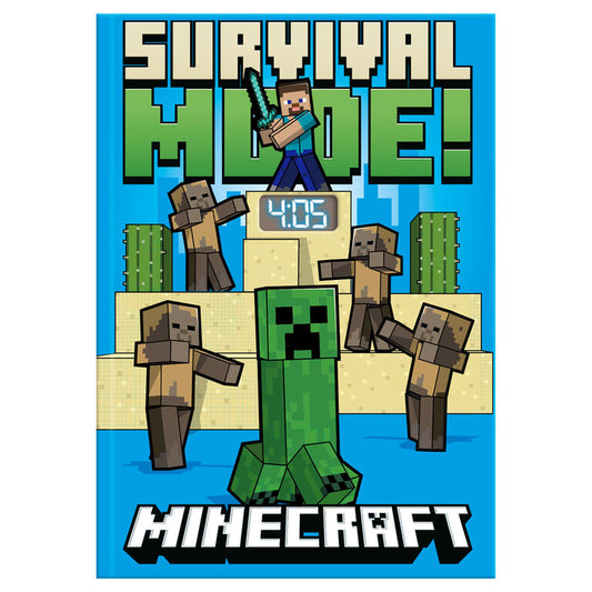 Kids Licensing Caderno com relógio led Minecraft