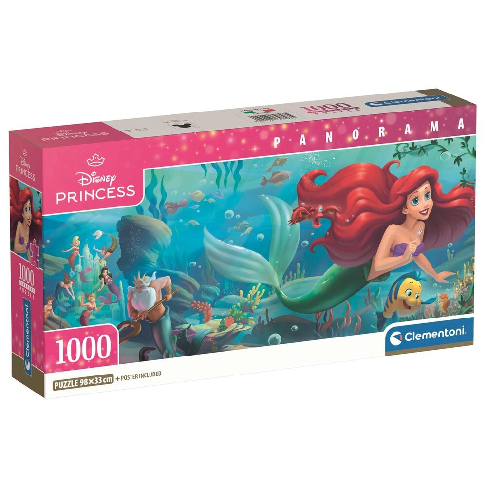 Clementoni Puzzle Panorama La Sirenita Disney 1000 peças