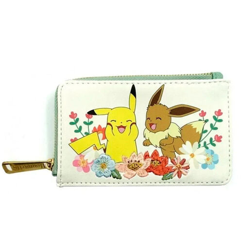 Loungefly Card Holder Pikachu &amp; Eevee Floral Card Holder