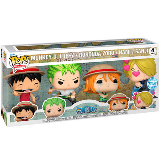 Funko Pop! One Piece Monkey D. Luffy / Roronoa Zoro / Nami / Sanji Pop! 4 Pack Exclusive