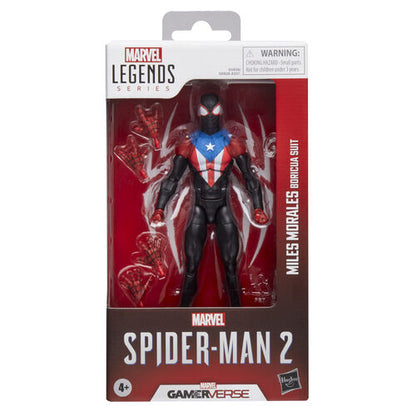 Figura de Hasbro Marvel Legends Spider-Man 2 Miles Morales con traje boricua de 15 cm