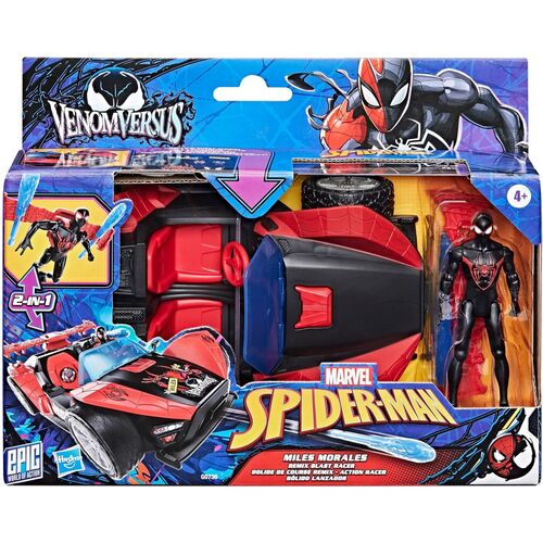 Hasbro Figura Marvel Spider-Man Venom Versus Launcher car + Miles Morales