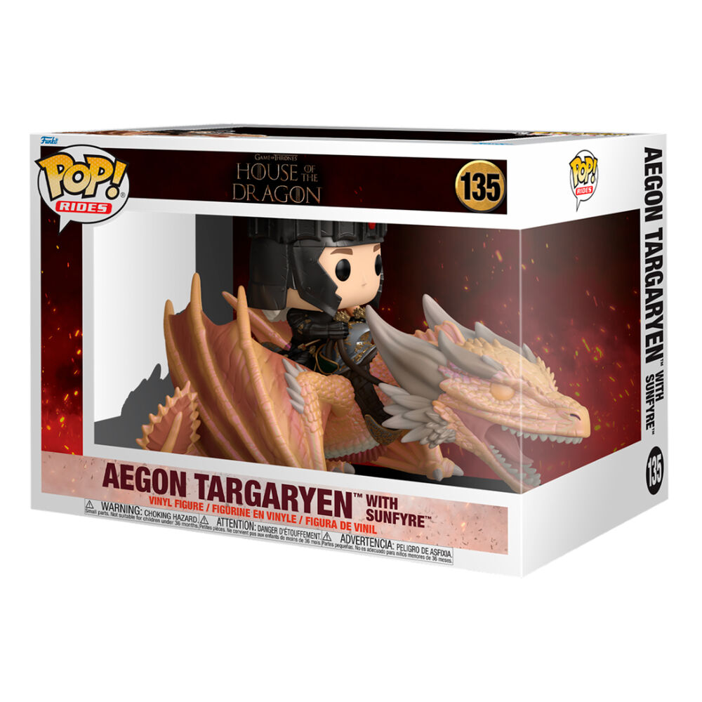 * PRÉ-RESERVA * Funko POP! Rides Television GOT House Of The Dragon Aegon Targaryen with Sunfyre #135