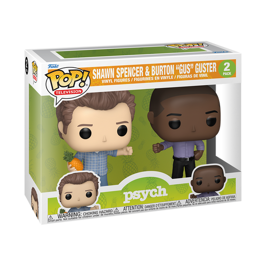 * PRÉ-RESERVA * Funko POP! Television Psych Shawn Spencer & Burton "Gus" Guster 2 Pack