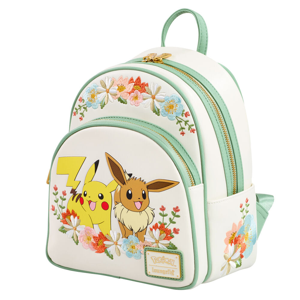 Loungefly Pokemon Pikachu &amp; Eevee Floral Backpack