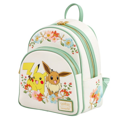 Loungefly Pokemon Pikachu &amp; Eevee Floral Backpack
