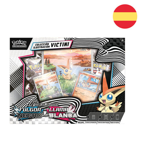 Pokémon Trading Card Black Fulgor and White Flame Victini Blister Espanhol