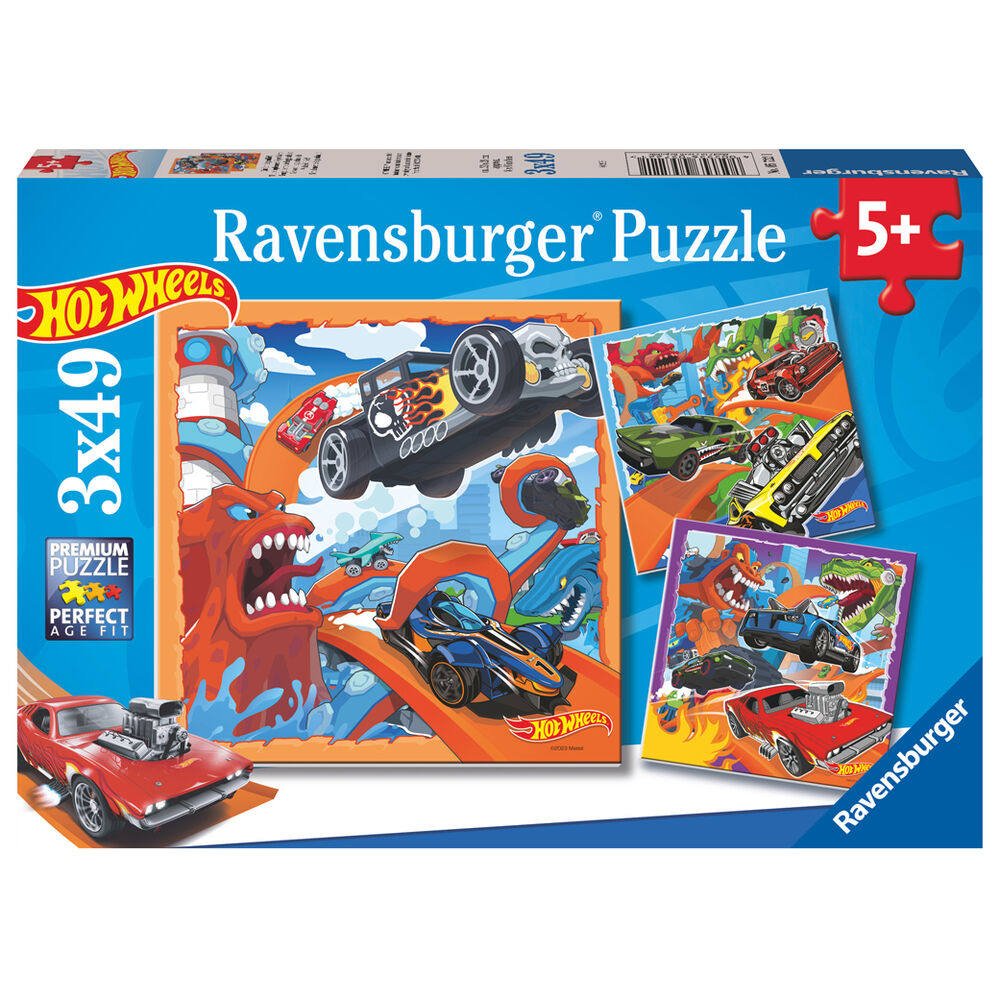 Ravensburger Puzzle Hot Wheels 3x49 peças