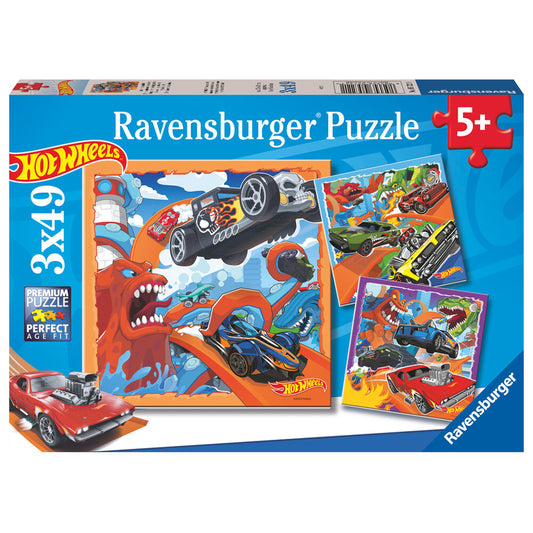 Ravensburger Puzzle Hot Wheels 3x49 peças