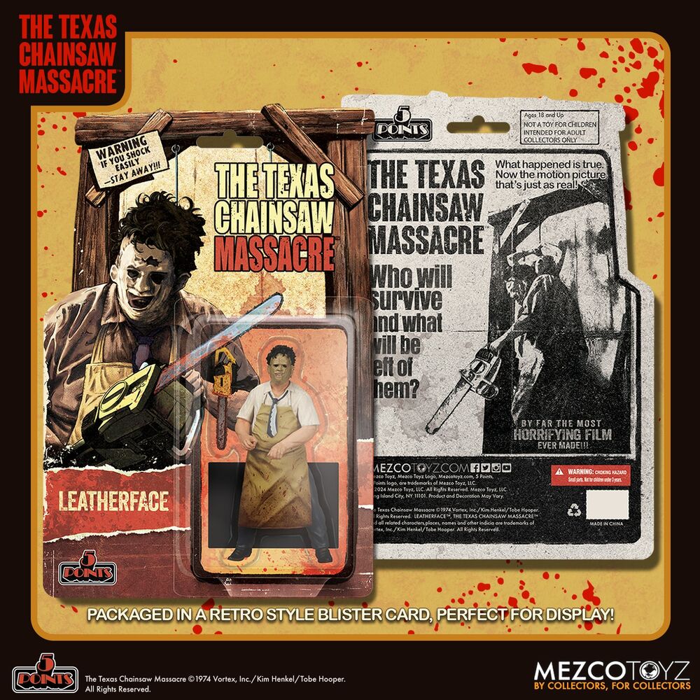 Mezco Toys Figura Leatherface La Matanza de Texas 9,5cm
