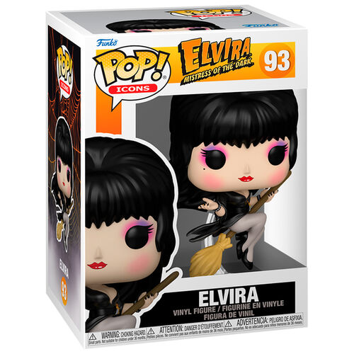 * PRÉ-RESERVA * Funko POP! Icons Elvira Mistress Of The Dark Elvira on Broom #93