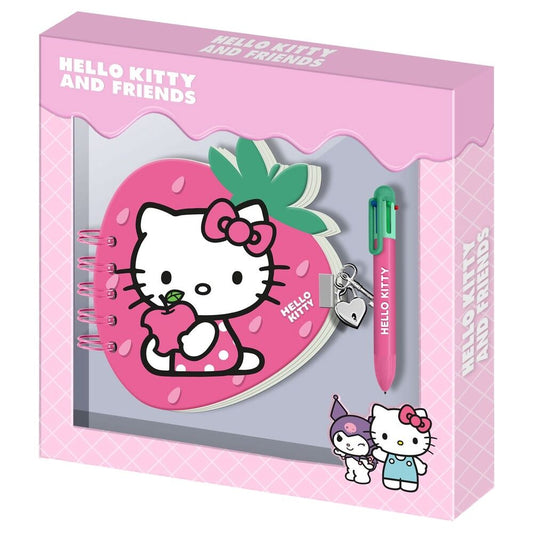 Karactermania Strawberry Diary + Pen Hello Kitty and Friends