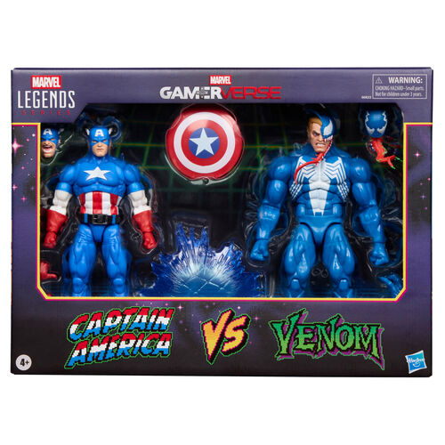 Hasbro Blister 2 figuras Capitan America & Venom Gameverse Marvel Legends Series 15cm