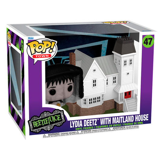 * PRÉ-RESERVA * Funko POP! Town Movies Beetlejuice Lydia Deetz with Maitland House #47
