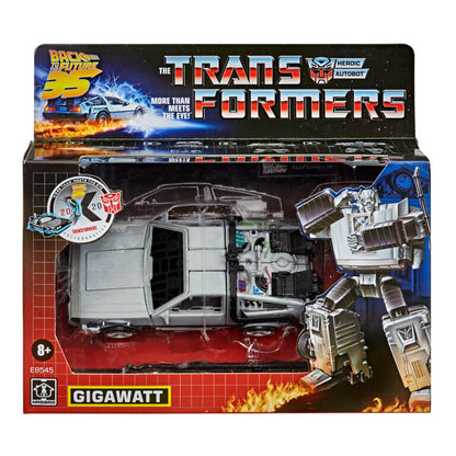 Hasbro Gigawatt Delorean Back to the Future Transformers Figure 14cm