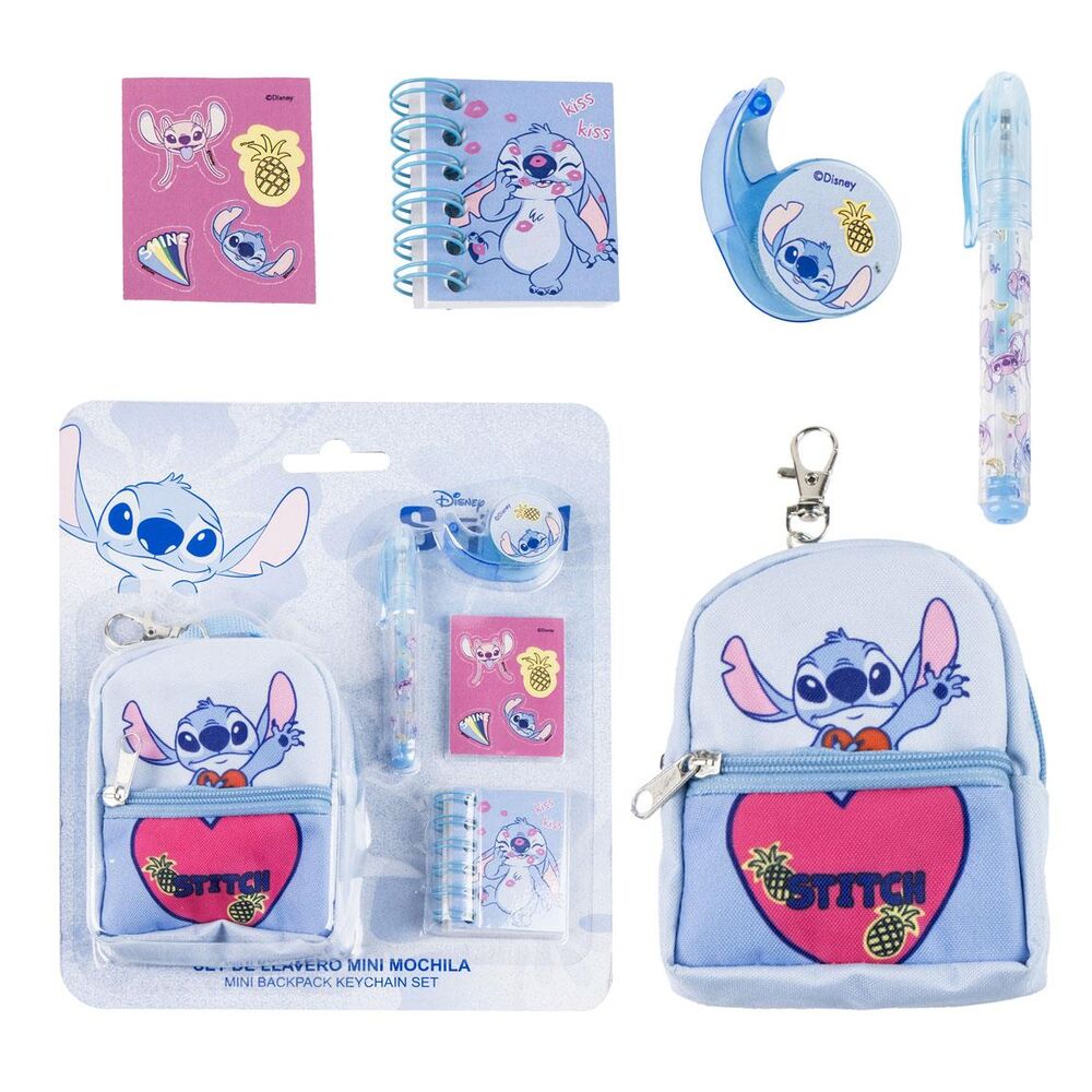 Cerdá Set papeleria Mini Mochila Stitch Disney