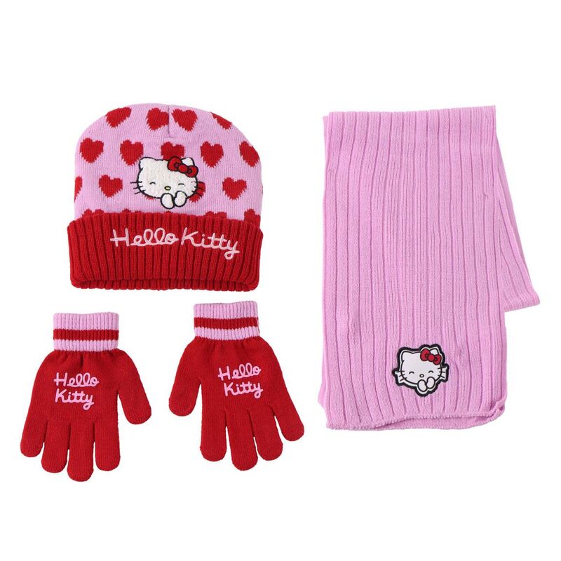 Cerdá Conjunto Gorro Luvas Cachecol Hello Kitty