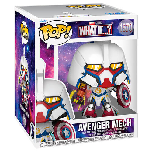 * PRÉ-RESERVA * Funko POP! Marvel Studios What If...? Avenger Mech 6" #1570 (Super Sized POP!)