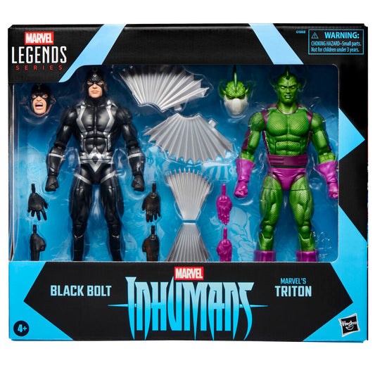 Hasbro Blíster 2 figuras Black Bolt & Triton Inhumanos Marvel Legends Series 15cm