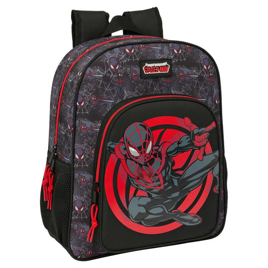 Safta Mochila Miles Morales Spiderman Marvel 38cm Adaptável