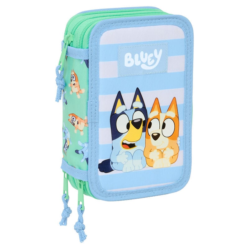 Safta Estojo Sisters Bluey Triplo 37 peças