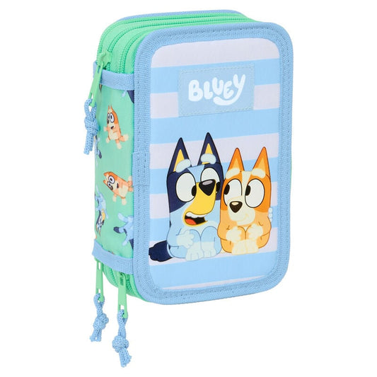 Safta Estojo Sisters Bluey Triplo 37 peças