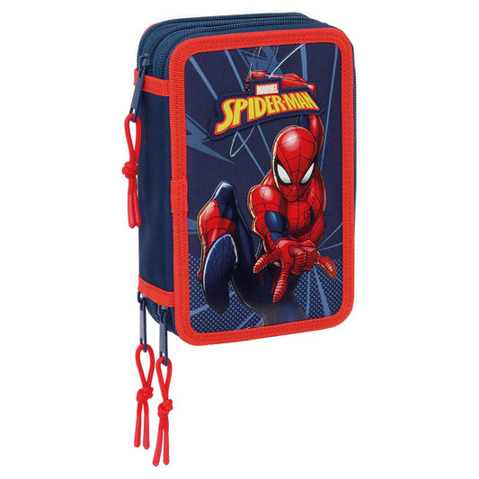 Safta Estojo Spiderman Marvel Triplo 37 peças