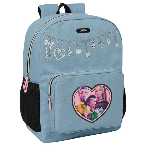 Safta Mochila Huntrix Kpop Demon Hunters 43cm adaptável