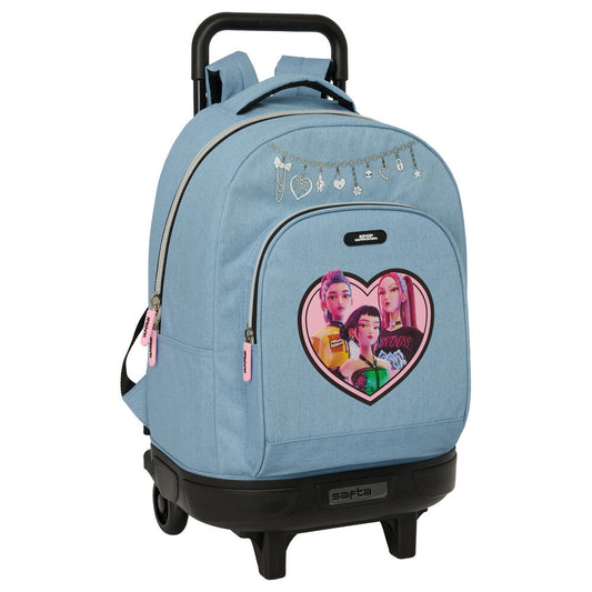 Safta Mochila Trolley Compact Huntrix Kpop Demon Hunters 45cm