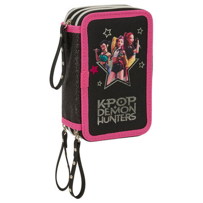 Safta Estojo Porta-tudo Energy Kpop Demon Hunters triplo 37pzs