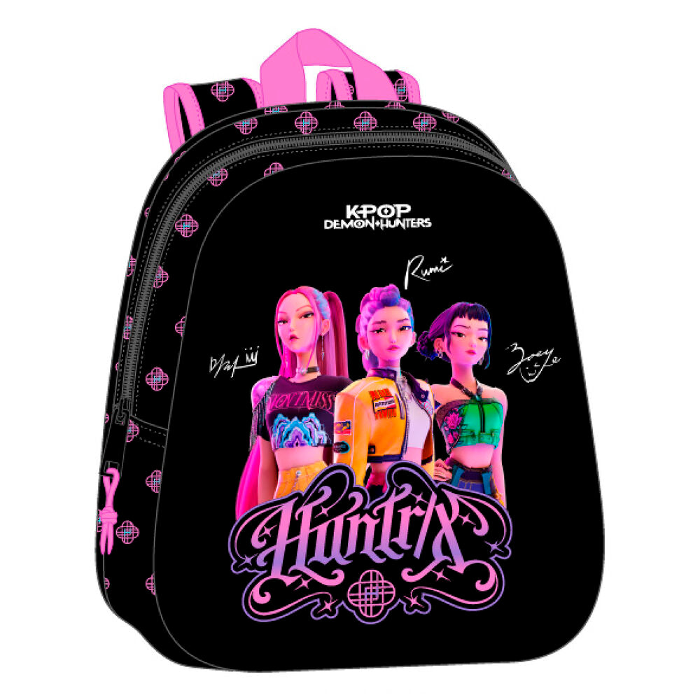 Safta Mochila 3D Negra KPop Demon Hunters 33cm