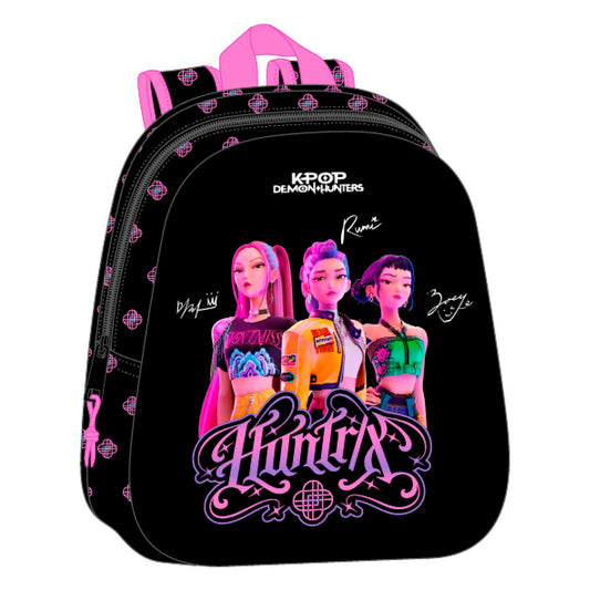 Safta Mochila 3D Negra KPop Demon Hunters 33cm